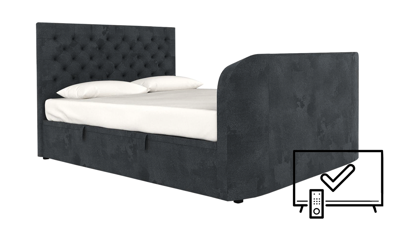 Margot Ottoman Double TV Bed Frame - TV Included