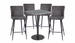 Brooklyn Concrete Effect Dining Bar Table With 4 Bar Stools