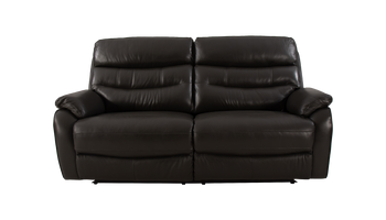 James 3 Seater Leather Manual Recliner Sofa