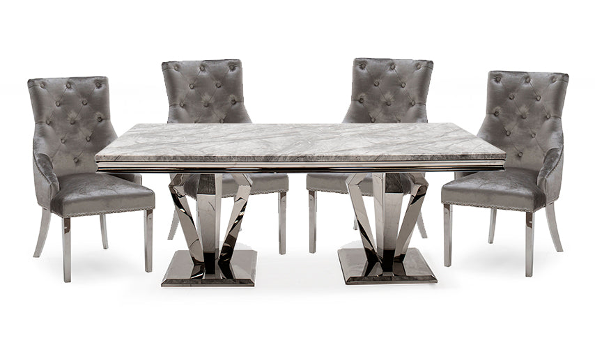 Amour 1.6m Dining Table With 4 Chairs