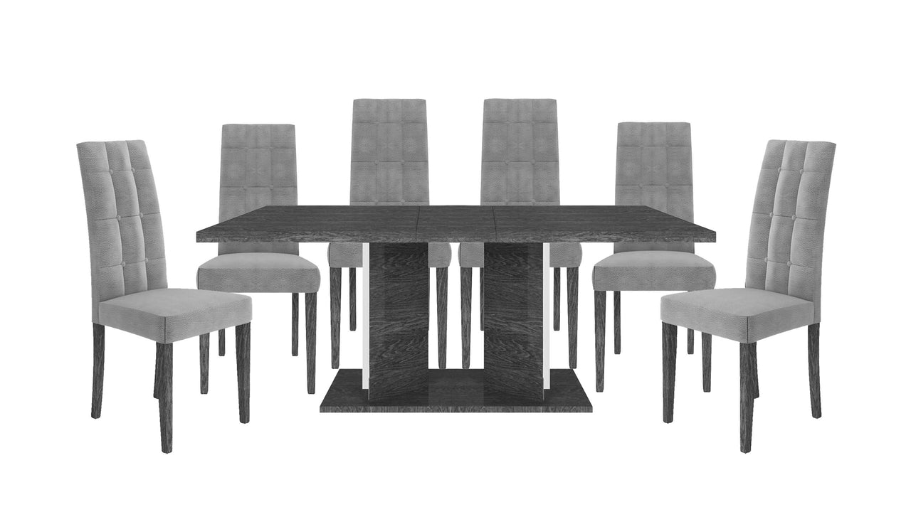 Mia Single Extending Dining Table with 6 Chairs