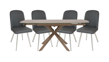 Evolution Motion Dining Table With 4 Dining Chairs