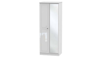 Ferndale Tall Double Wardrobe With Mirrors - AHF Furniture & Carpets