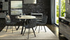Tetro Round Concrete Effect Dining Table with 4 Dining Chairs