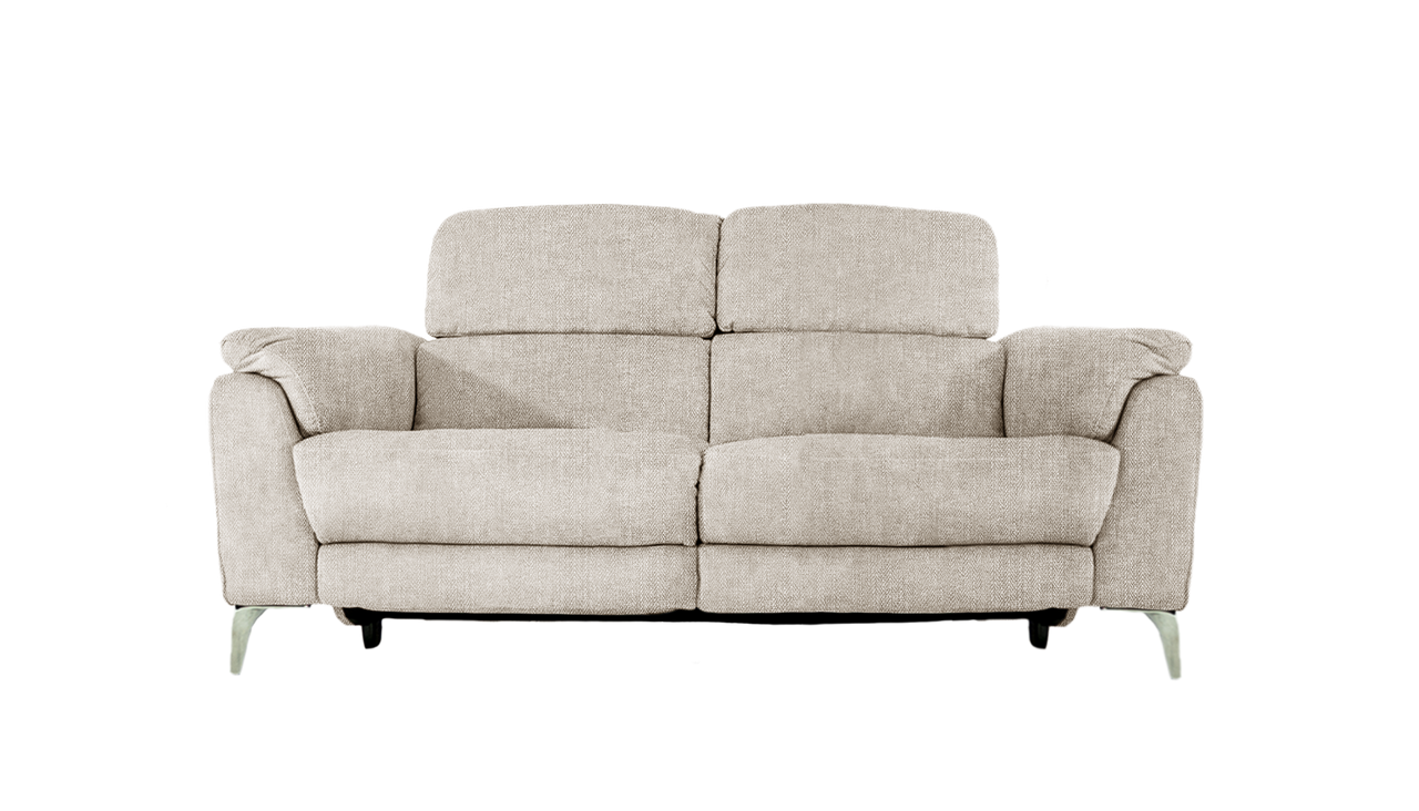 Romeo 2 Seater Power Recliner Fabric Sofa with Power Headrests