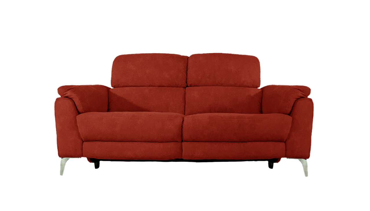 Romeo 2 Seater Power Recliner Fabric Sofa with Power Headrests