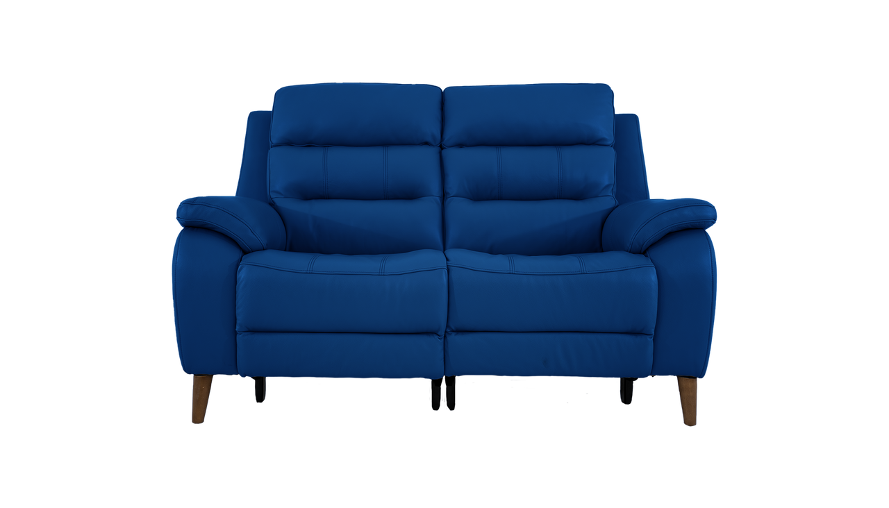 Miller 2 Seater Power Recliner Leather Sofa With Powered Headrests