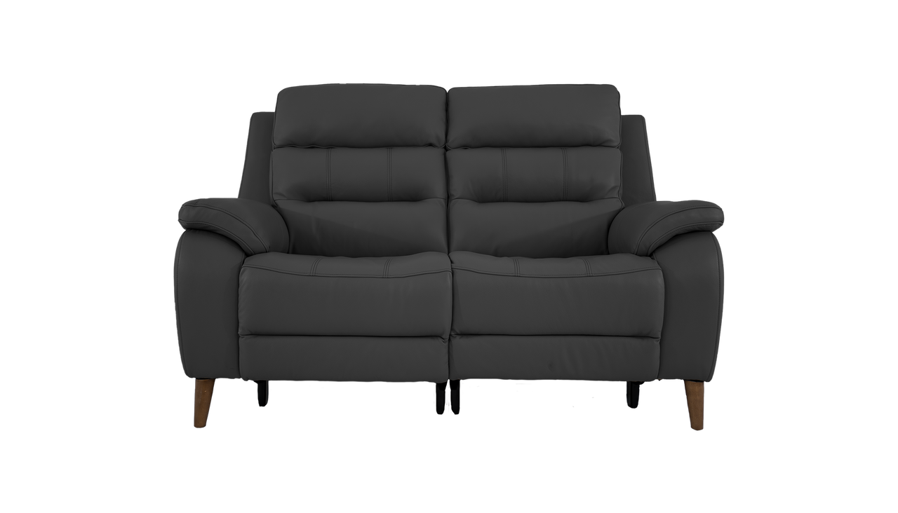 Miller 2 Seater Power Recliner Leather Sofa With Powered Headrests