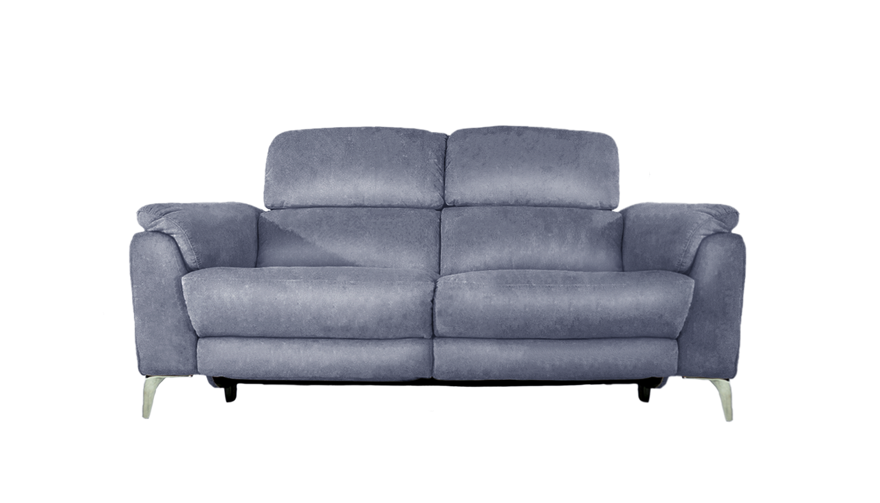 Romeo 2 Seater Power Recliner Leather Sofa with Power Headrests