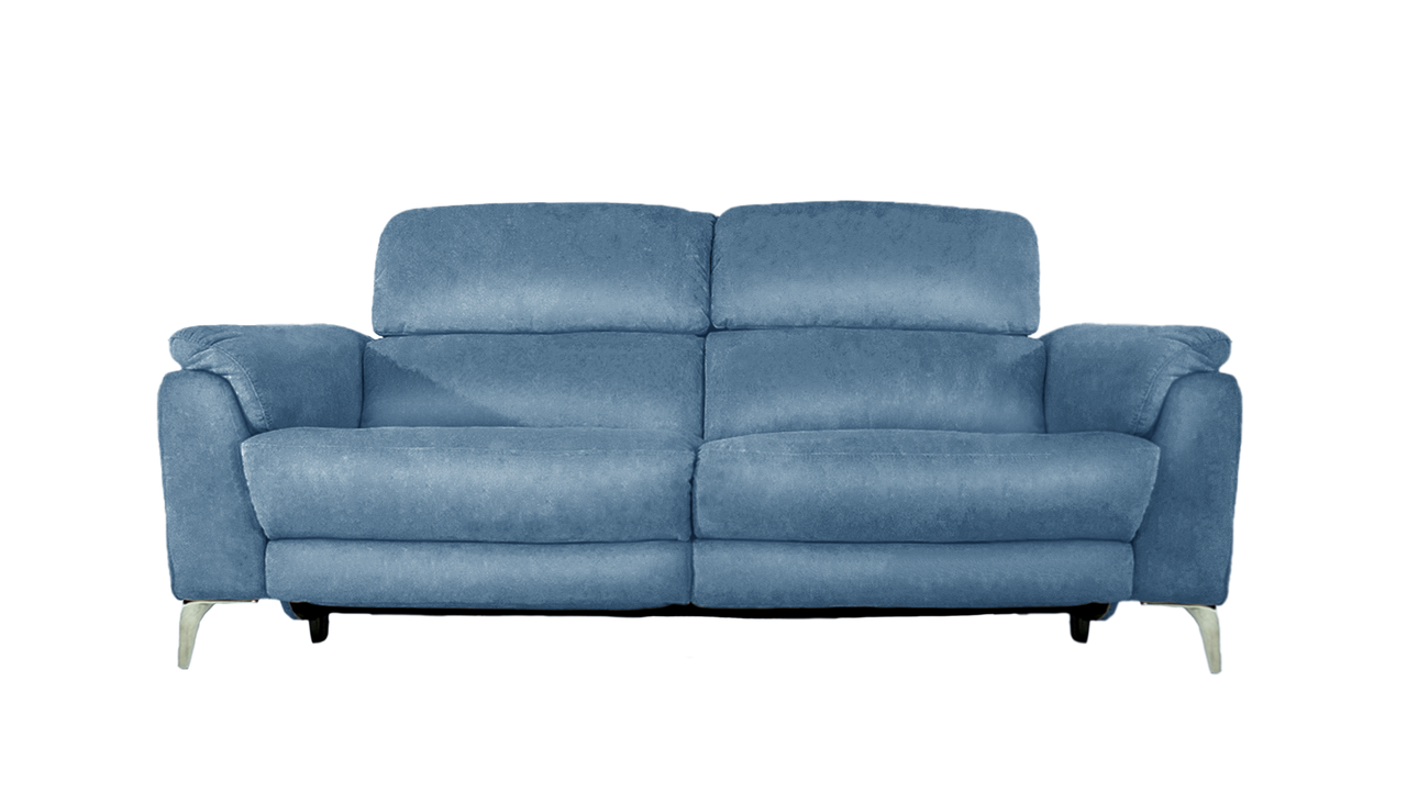 Romeo 3 Seater Power Recliner Leather Sofa with Power Headrests
