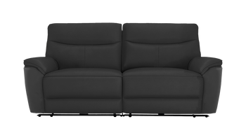 Micah 3 Seater Power Recliner Leather Sofa With Powered Headrests