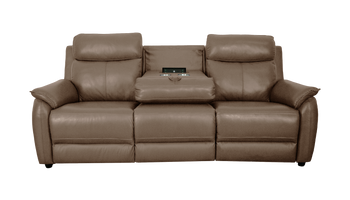 Oslo 3 Seater Power Recliner Sofa with Recliner Headrests and Fold Down Table