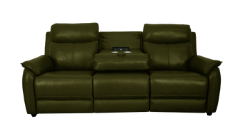 Oslo 3 Seater Power Recliner Sofa with Recliner Headrests and Fold Down Table