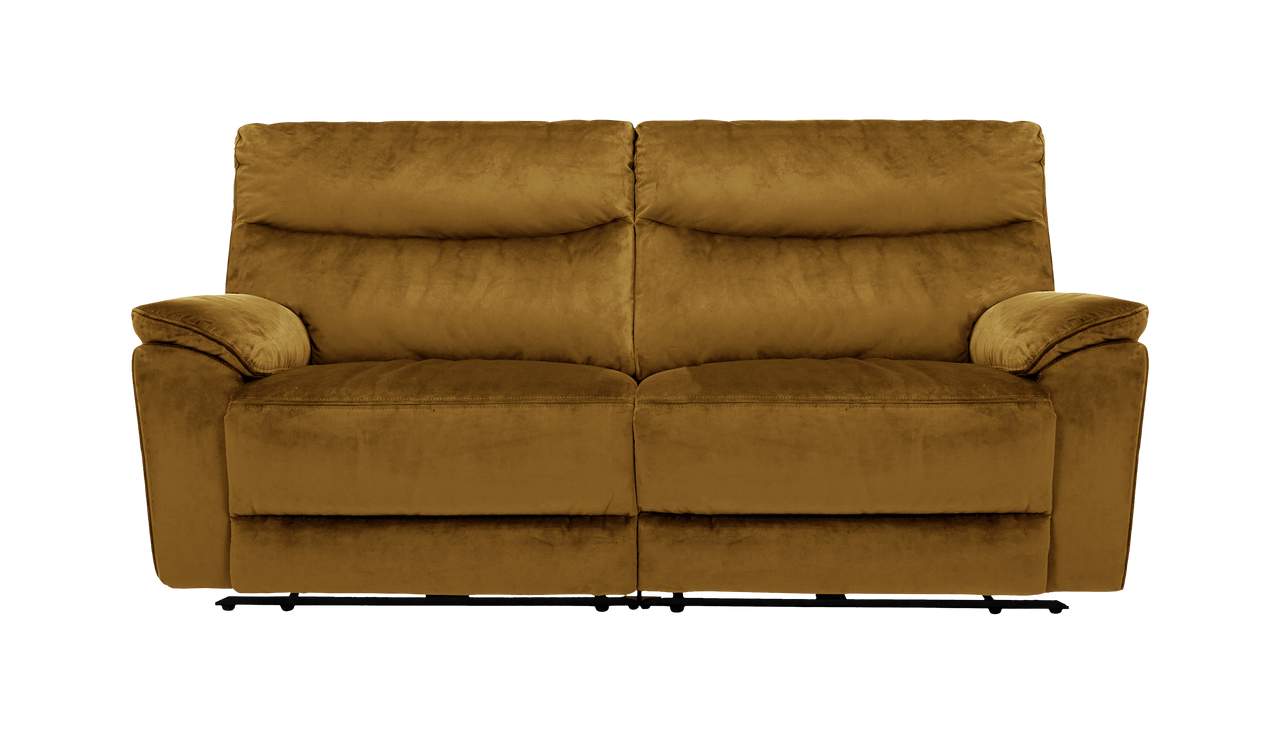 Micah 3 Seater Power Recliner Velvet Sofa With Powered Headrests