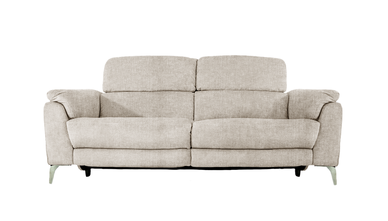 Romeo 3 Seater Power Recliner Fabric Sofa with Power Headrests