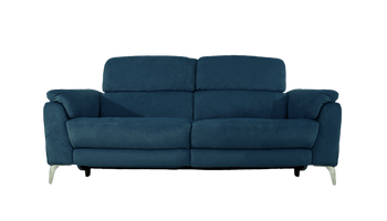 Romeo 3 Seater Power Recliner Fabric Sofa with Power Headrests