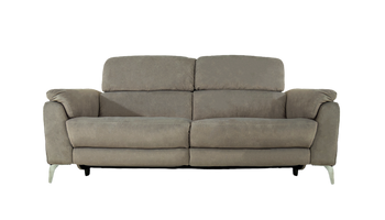Romeo 3 Seater Power Recliner Fabric Sofa with Power Headrests