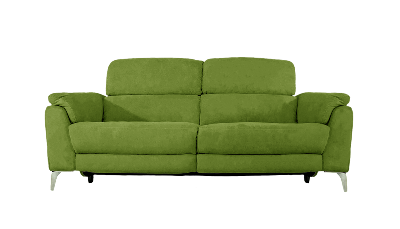 Romeo 3 Seater Power Recliner Fabric Sofa with Power Headrests
