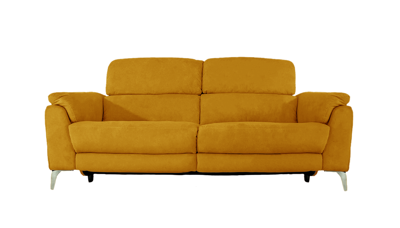 Romeo 3 Seater Power Recliner Fabric Sofa with Power Headrests