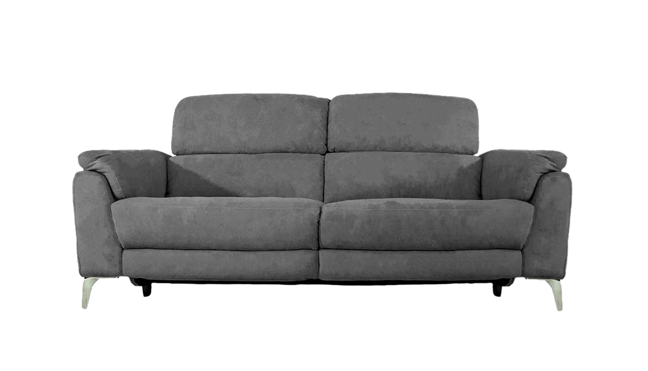Romeo 3 Seater Power Recliner Fabric Sofa with Power Headrests