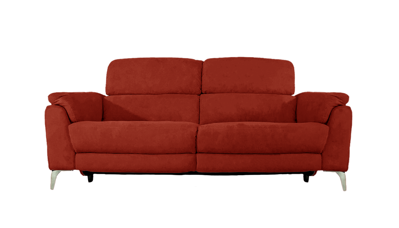 Romeo 3 Seater Power Recliner Fabric Sofa with Power Headrests