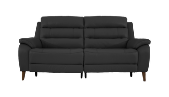 Miller 3 Seater Power Recliner Leather Sofa With Powered Headrests
