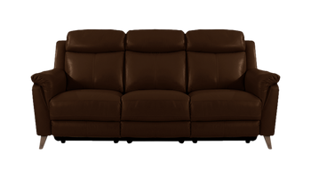 Sienna 3 Seater Power Recliner Sofa with Power Headrests in Leather