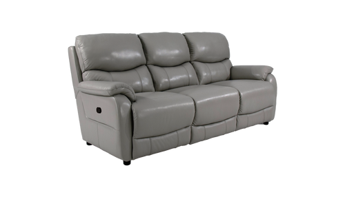 Evelyn 3 Seater Manual Recliner Leather Sofa