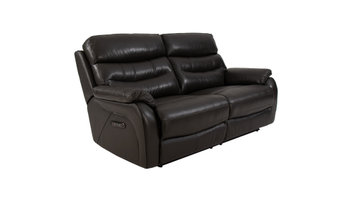 James 3 Seater Leather Power Recliner Sofa