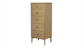 Barlow Natural 5 Drawer Tall Chest