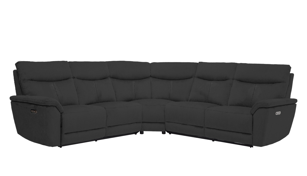Micah Leather Large Power Recliner Corner Group With Powered Headrests