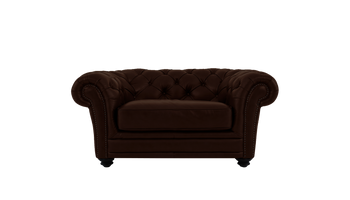 Savannah Leather Cuddler Sofa