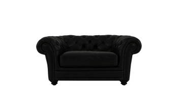 Savannah Leather Cuddler Sofa
