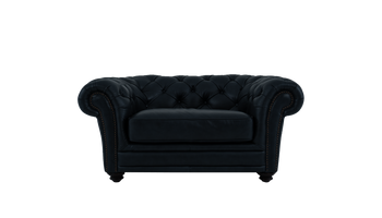 Savannah Leather Cuddler Sofa