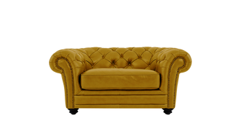 Savannah Leather Cuddler Sofa