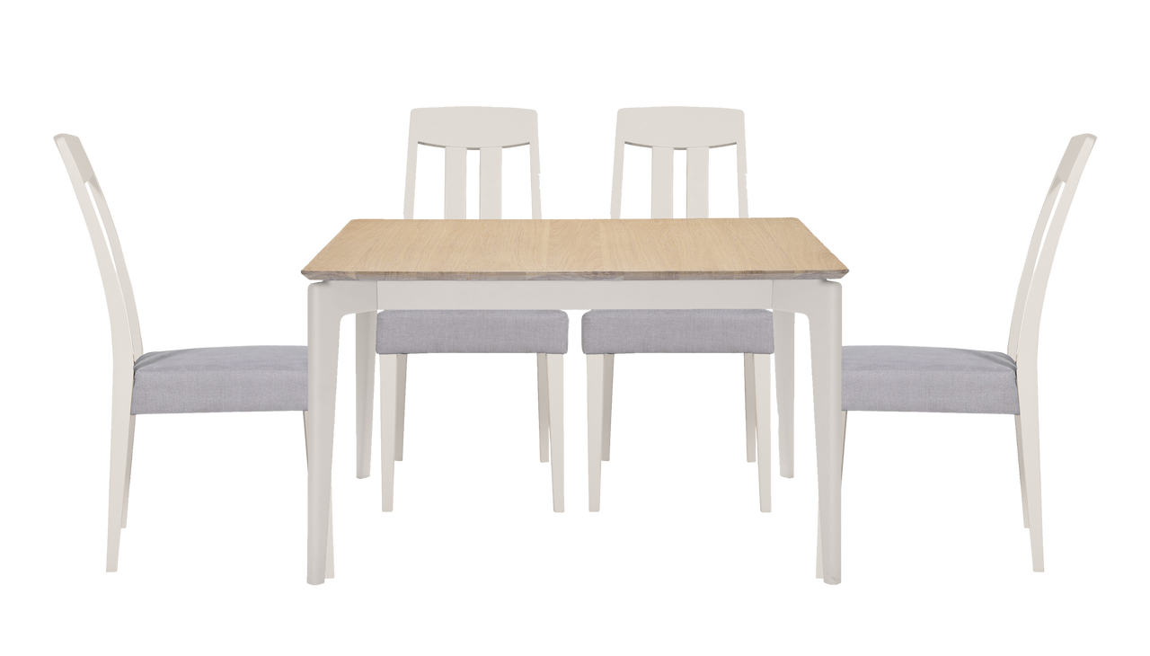 Durham Painted Small  1.25 - 1.65m Extending Table With 4 Chairs