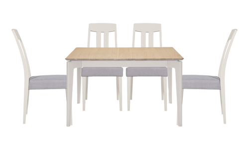 Durham Painted Small 1.65m Extending Table and 4 Chairs