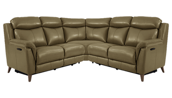 Sienna Large Double Power Recliner Corner Sofa with Power Headrests in Leather