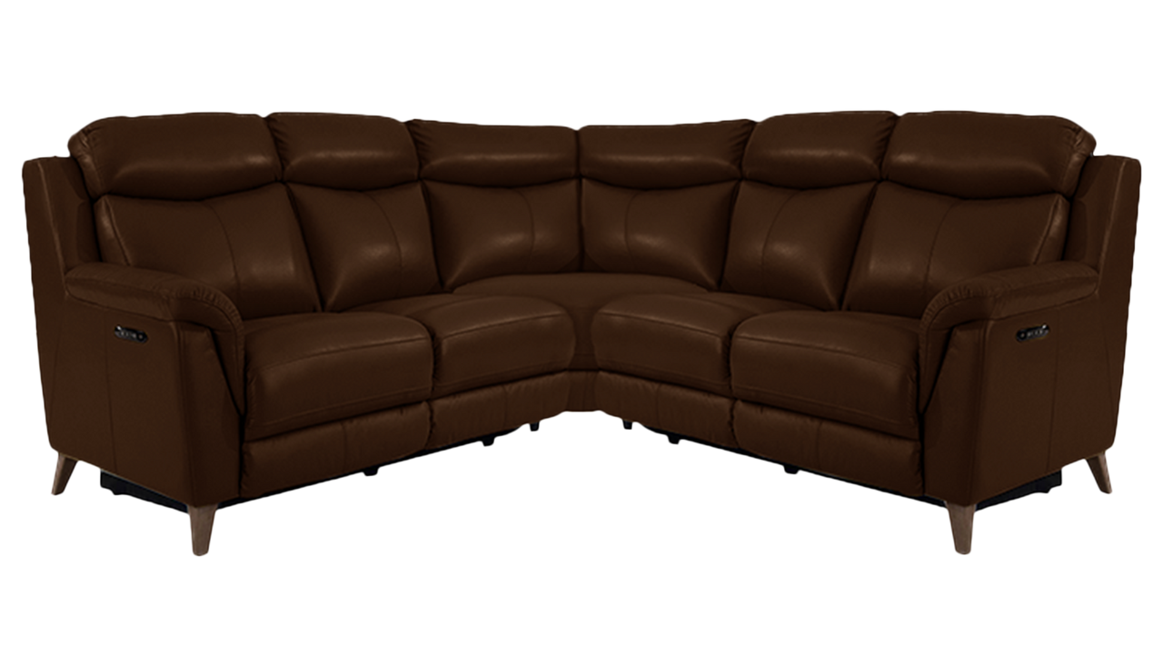 Sienna Large Double Power Recliner Corner Sofa in Leather