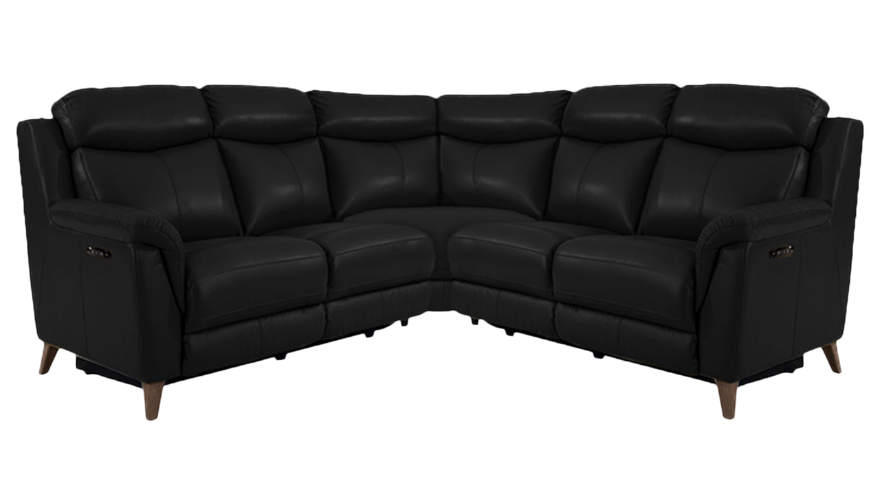 Sienna Large Double Power Recliner Corner Sofa with Power Headrests in Leather