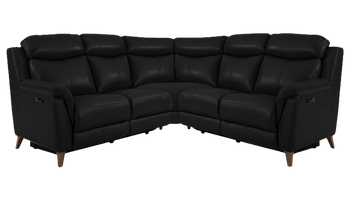 Sienna Large Double Power Recliner Corner Sofa with Power Headrests in Leather