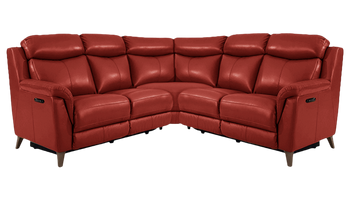 Sienna Large Double Power Recliner Corner Sofa with Power Headrests in Leather