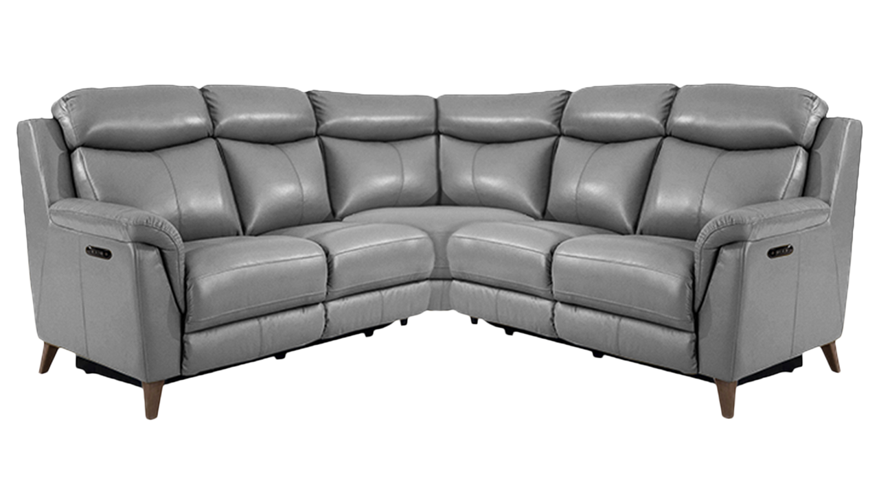Sienna Large Double Power Recliner Corner Sofa with Power Headrests in Leather