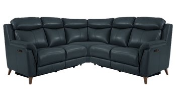 Sienna Large Double Power Recliner Corner Sofa with Power Headrests in Leather