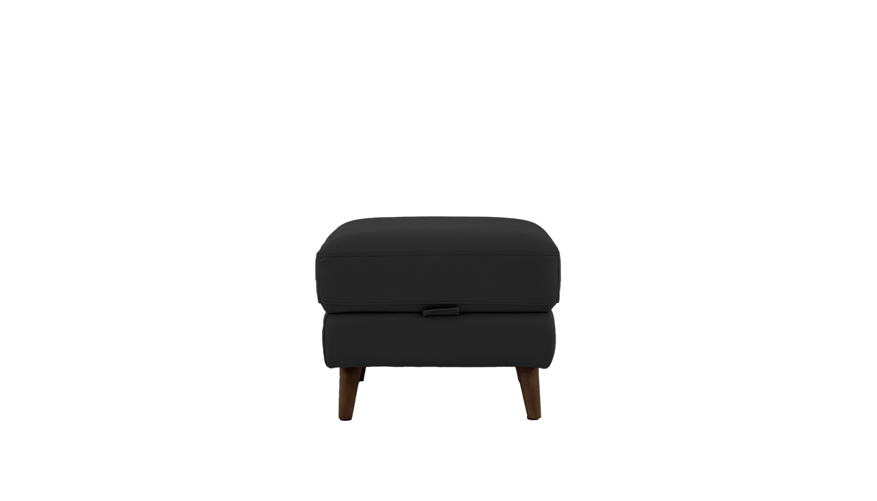 Miller Leather Storage Footstool