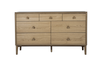 Barlow Natural 7 Drawer Wide Chest