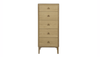 Barlow Natural 5 Drawer Tall Chest