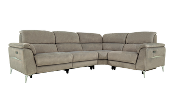 Romeo Power Recliner Fabric Corner Sofa with Power Headrests