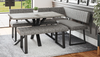 Brooklyn Concrete Effect Dining Bar Table With 4 Bar Stools