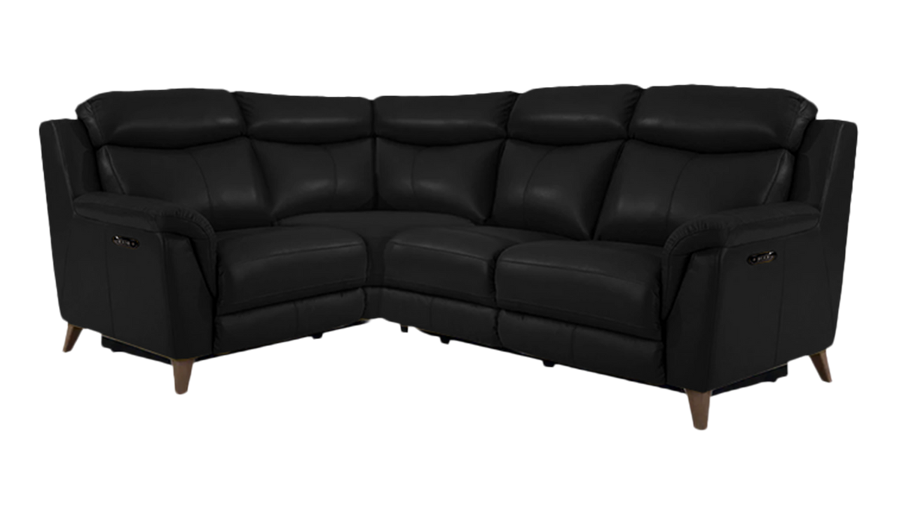 Sienna 2 Corner 1 Double Power Recliner Corner Sofa in Leather